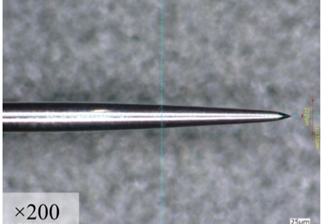 microscopic image of No.2 needle